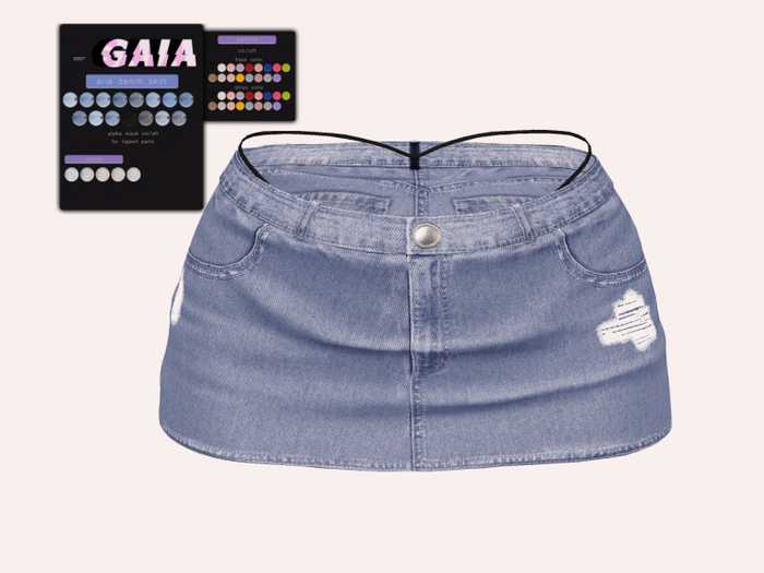 Gaia - aria denim skirt RARE