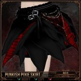 =^.^= Curious Kitties - Punkish Pixie Skirt - Red