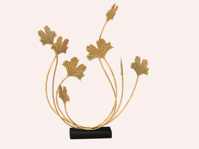03 MADRAS Peafowl Floral Decor Brass  (2LI)