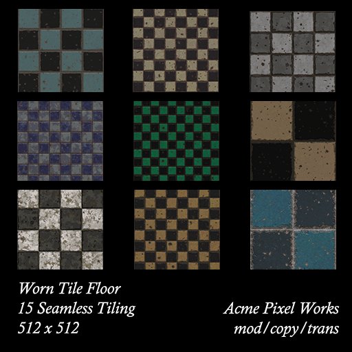 Textures - Worn Tile Floor