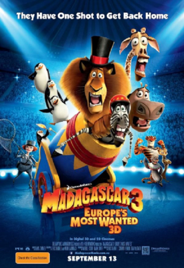 Childs Movie Poster-Madagascar 3