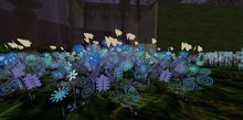 ALMOST FREE! WHIMSY 1 PRIM Lilac & Blue SCULPTY FAE FANTASY FLOWERS