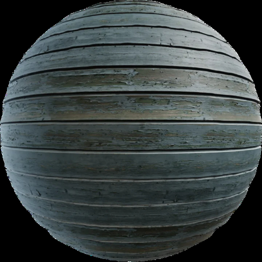PBR Material - blue painted planks