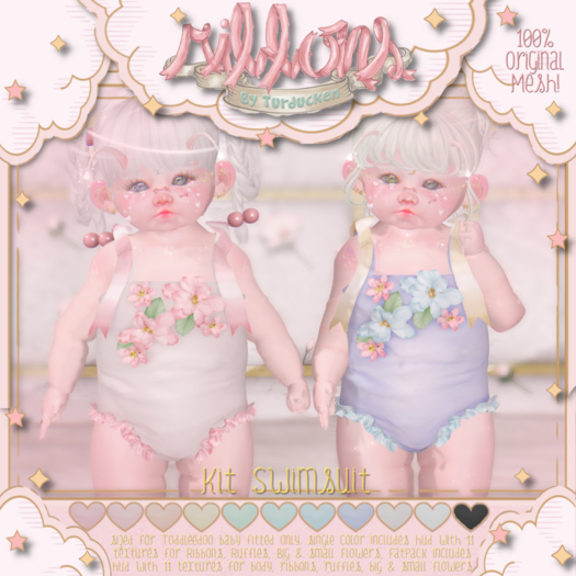 {Ribbons} Kit Swimsuit - Peach {Box}