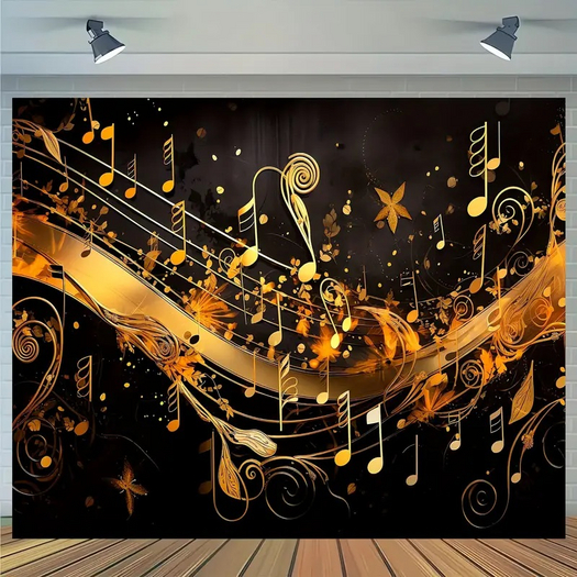 MUSICAL GOLD BACKGROUND