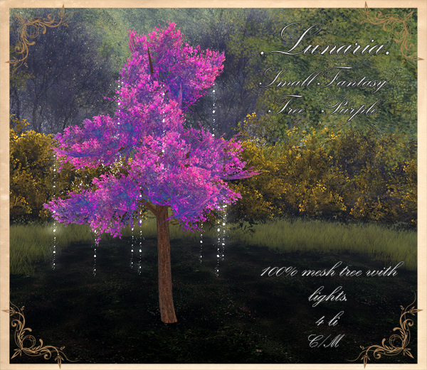 .Lunaria. Small Fantasy Tree - Purple