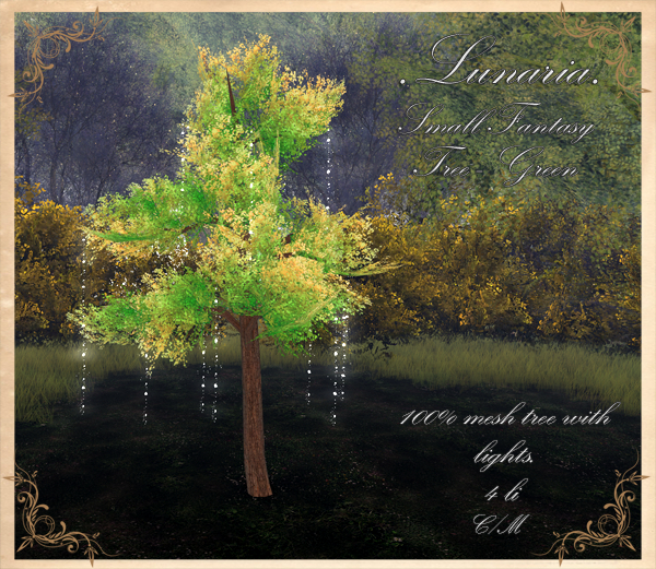 .Lunaria. Small Fantasy Tree - Green 