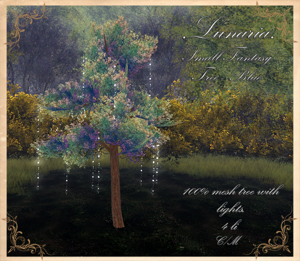 .Lunaria. Small Fantasy Tree - Blue 