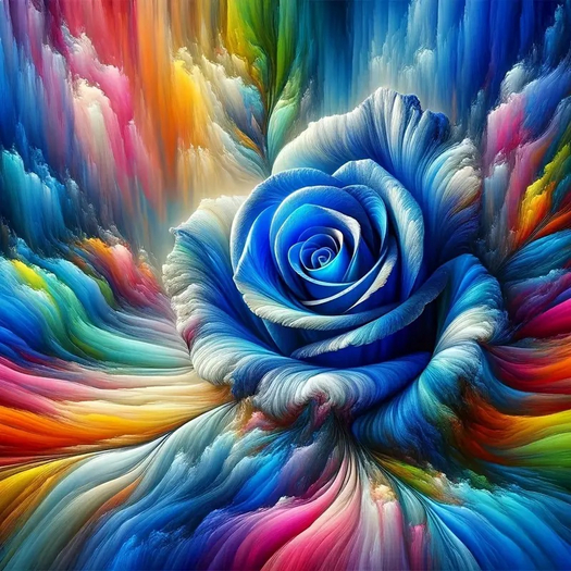 BLUE ROSE RAINBOW BACKGROUND