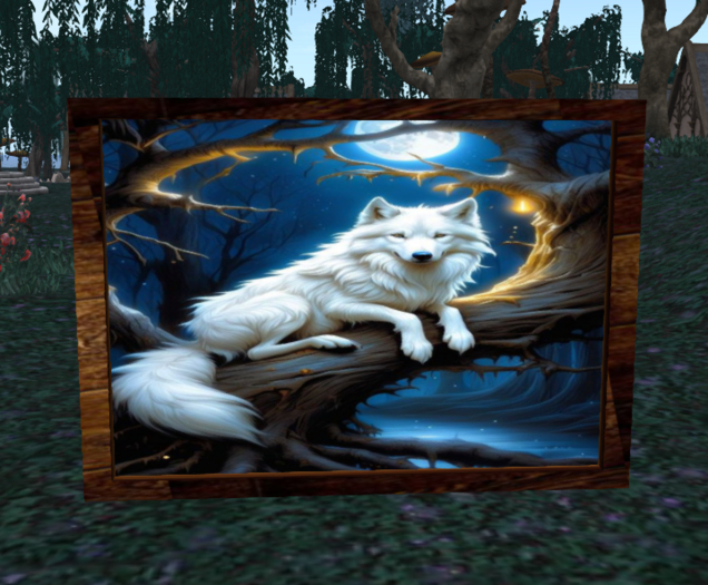 Wall Painting White Wolf