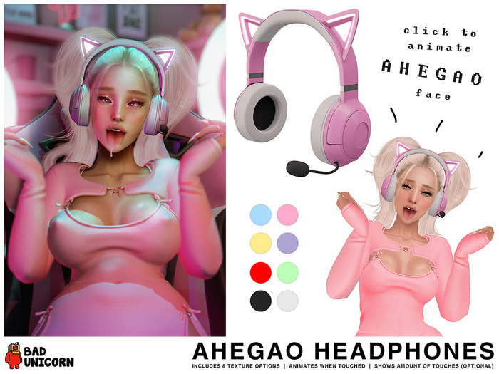 Ahegao Headphones (animates & moans)