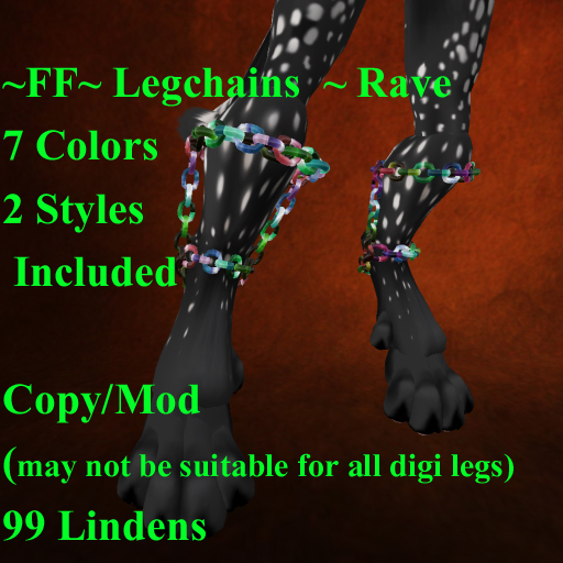 ~FF~ LegChains ~ Rave Furry Digi