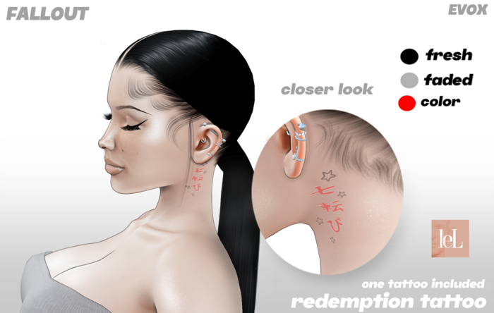 FallOut - Redemption Neck Tattoo EVOX