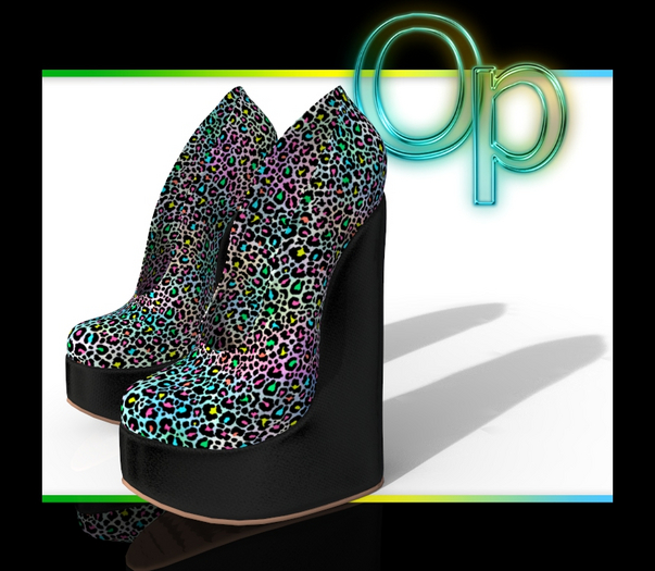Leopard Teez Platform Heels