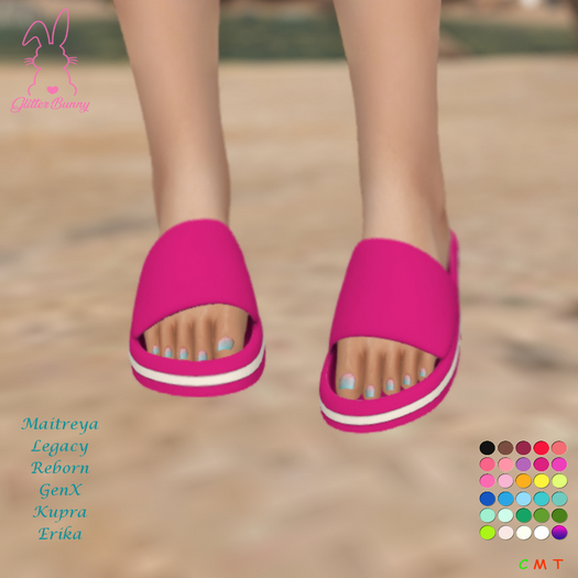 *Glitter Bunny* Kira Slipper Plain 