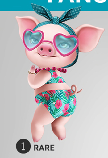 SEmotion Libellune Fancy Piggy Companion RARE 01