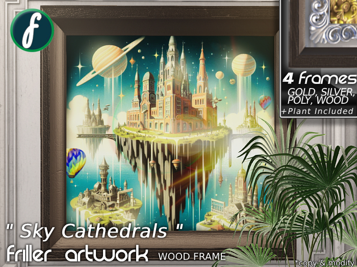 friller Artwork "Sky Cathedrals" 4 Frames