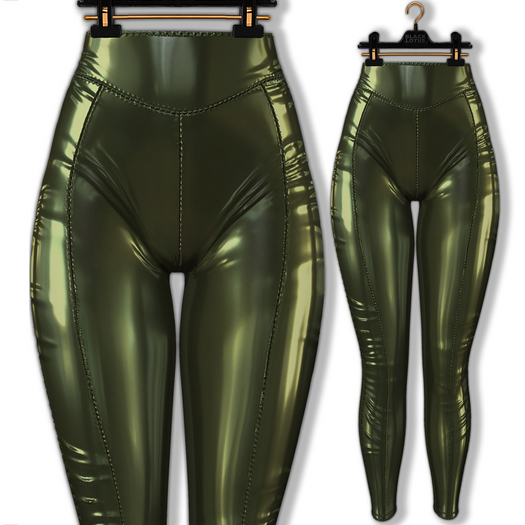 [BL] Mel leggins latex // forest