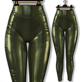 [BL] Mel leggins latex // forest