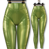 [BL] Mel leggins latex // sage