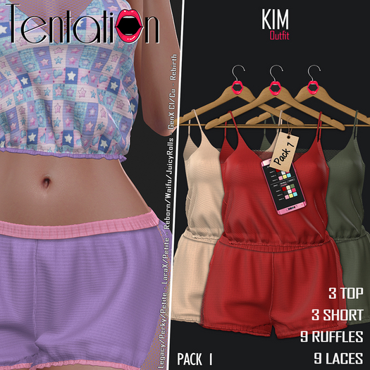 * TentatioN * PACK 1 - Outfit KIM (Unpacker)