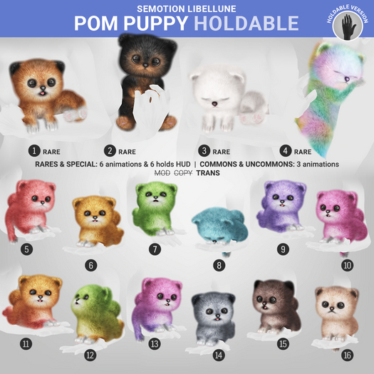 4. SEmotion Libellune Pom Puppy Holdable RARE