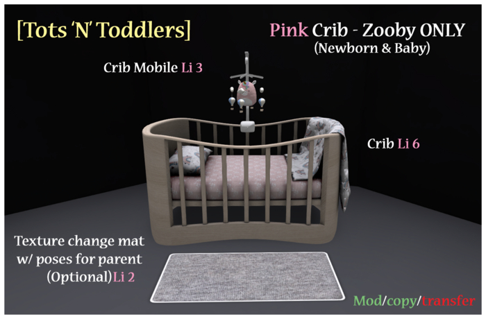 [Tots 'N' Toddlers] ~ Rainbows & Unicorns ~ Crib Set PINK ZOOBY