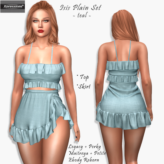 [Xprs] - Isis Plain Set Teal