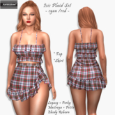 [Xprs] - Isis Plaid Set Cyan -Red