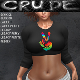 70's Peace Sign Women's Crop Top (WCC)  <Wear Me>