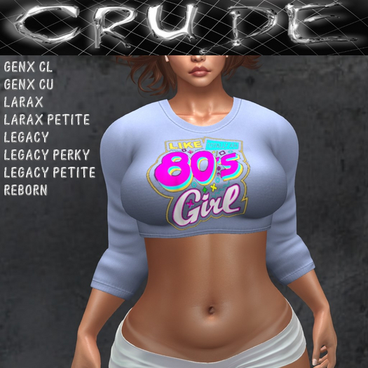80's Like totally a 80's Girl Women's Crop Top (WCC)  <Wear Me>