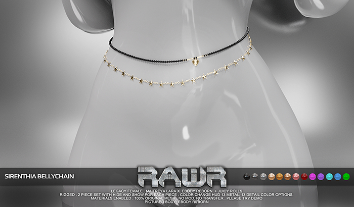 RAWR! Sirenthia Bellychain (add me)