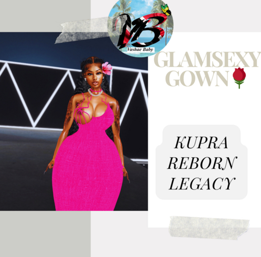 VB. GLAMSEXY GOWN~PINK~UNPACK  HUD