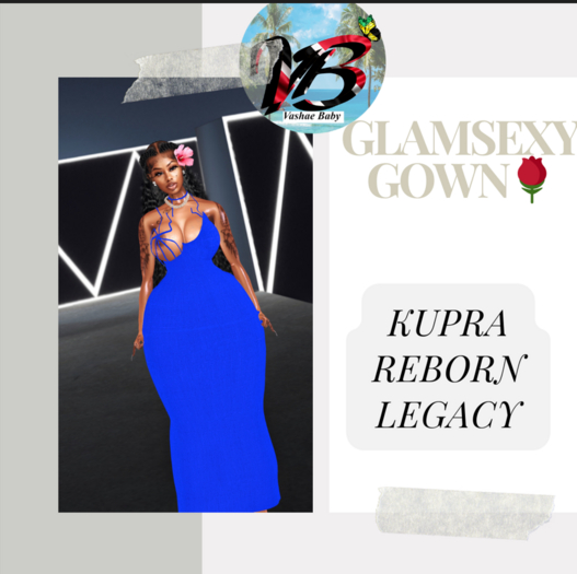 VB. GLAMSEXY GOWN~BLUE~UNPACK  HUD
