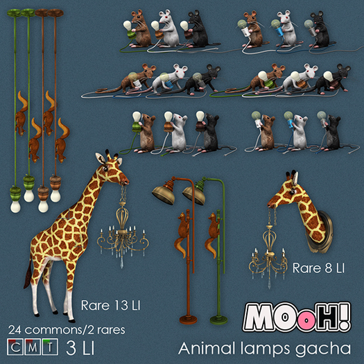 MOoH! Giraffe head chandelier 8LI RARE