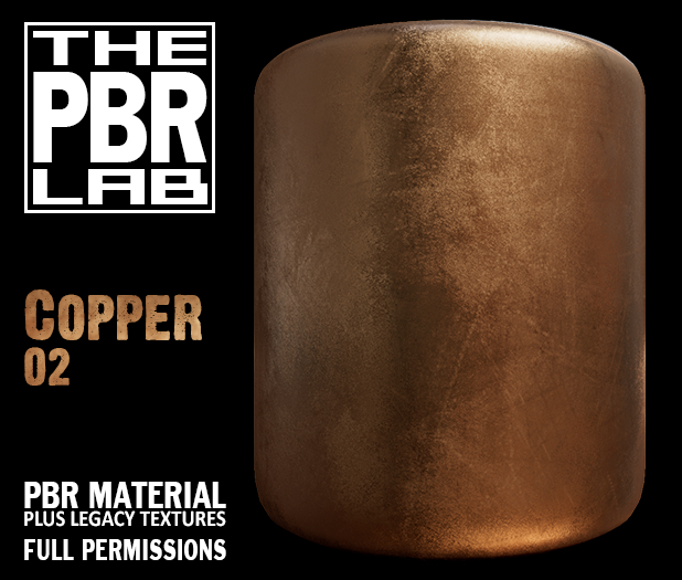 The PBR Lab - Copper 02 - PBR Material & 3D Textures