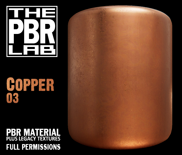 The PBR Lab - Copper 03 - PBR Material & 3D Textures