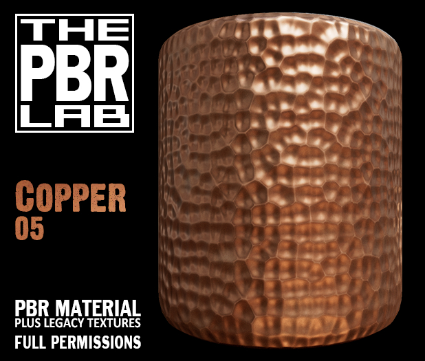 The PBR Lab - Copper 05 - PBR Material & 3D Textures