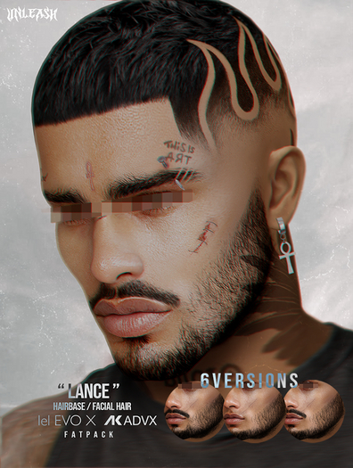 UNLEASH - Lance facial hair FATPACK // EVO X