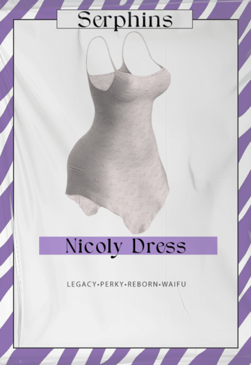 SERPHINS - NICOLY DRESS - LACE WHITE