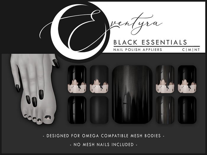 Eventyra - Omega Nail HUD - Black Essentials