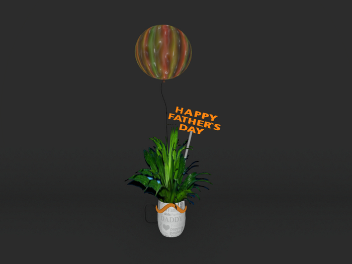 Fathers Day- Plant in Cup- Orange