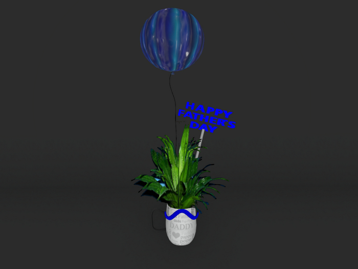 Fathers Day- Plant in Cup- Blue