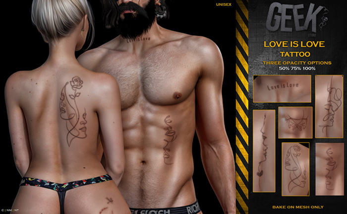 {geek store} Love is love tattoo