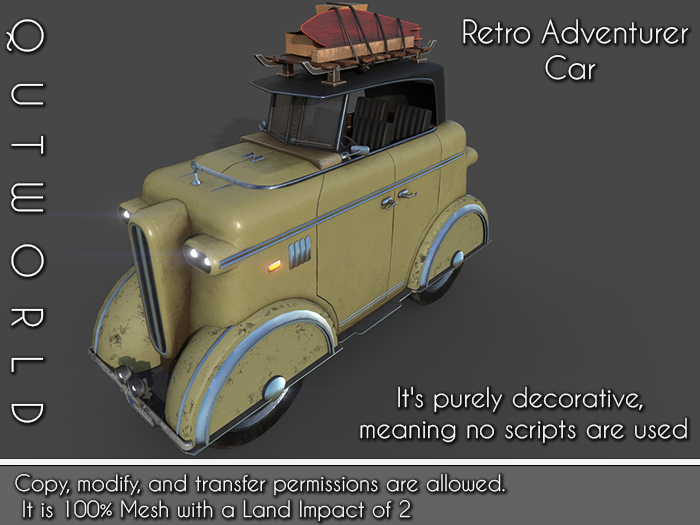 .::QUTWORLD Retro Adventurer Car::.  FP