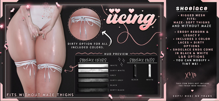 . i i c i n g . // shoelace - UPDATE 1.0 