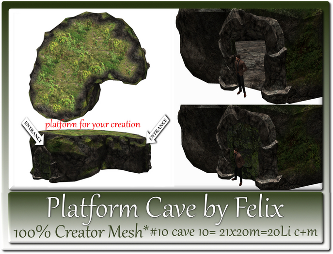 Platform Cave by Felix #10 cave 10= 21x20m=20Li c+m