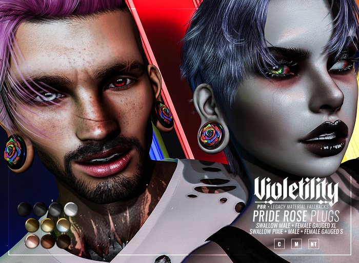 Violetility - Pride Rose Plugs