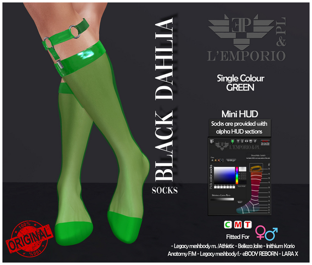 L'Emporio&PL::*Black Dahlia*:: Socks  -GREEN -