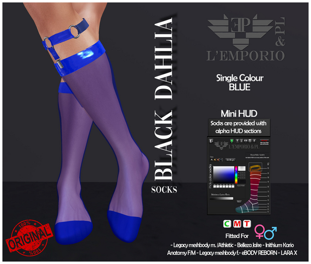 L'Emporio&PL::*Black Dahlia*:: Socks  -BLUE -